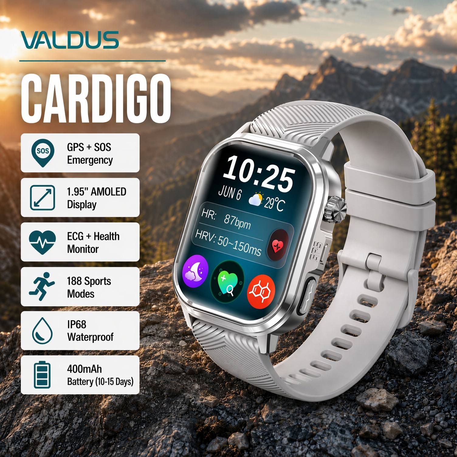 Health & Wellness Unlimited - VALDUS CARDIGO Men Women ECG Health