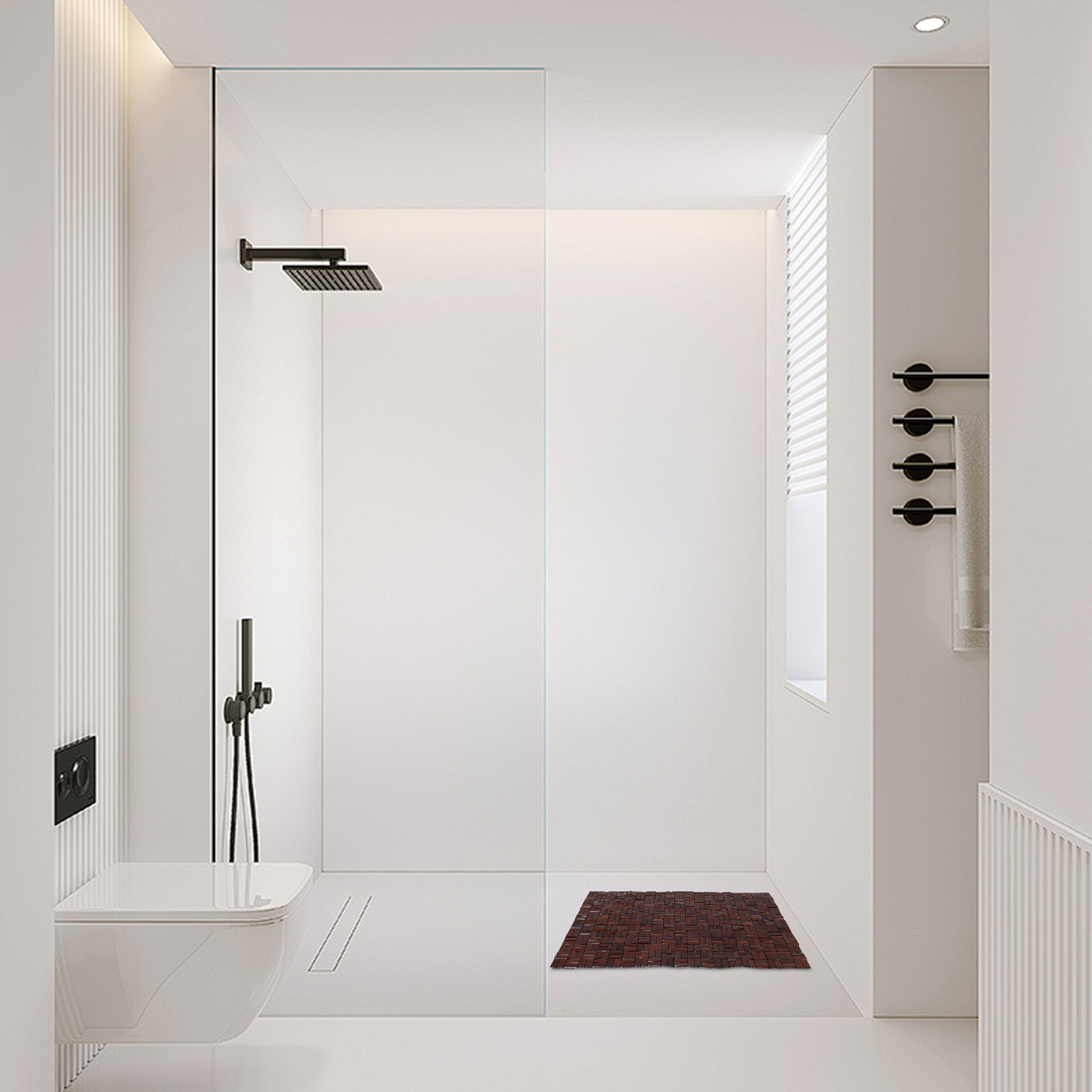 Foldable Bamboo Non Slip Bath  - Bamboo Bath Mat 评论和价格
