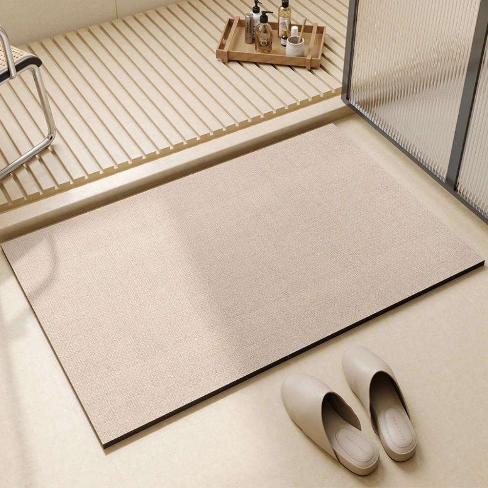 Light Coffee Geometric Line Di - Bamboo Bath Mat 评论和价格