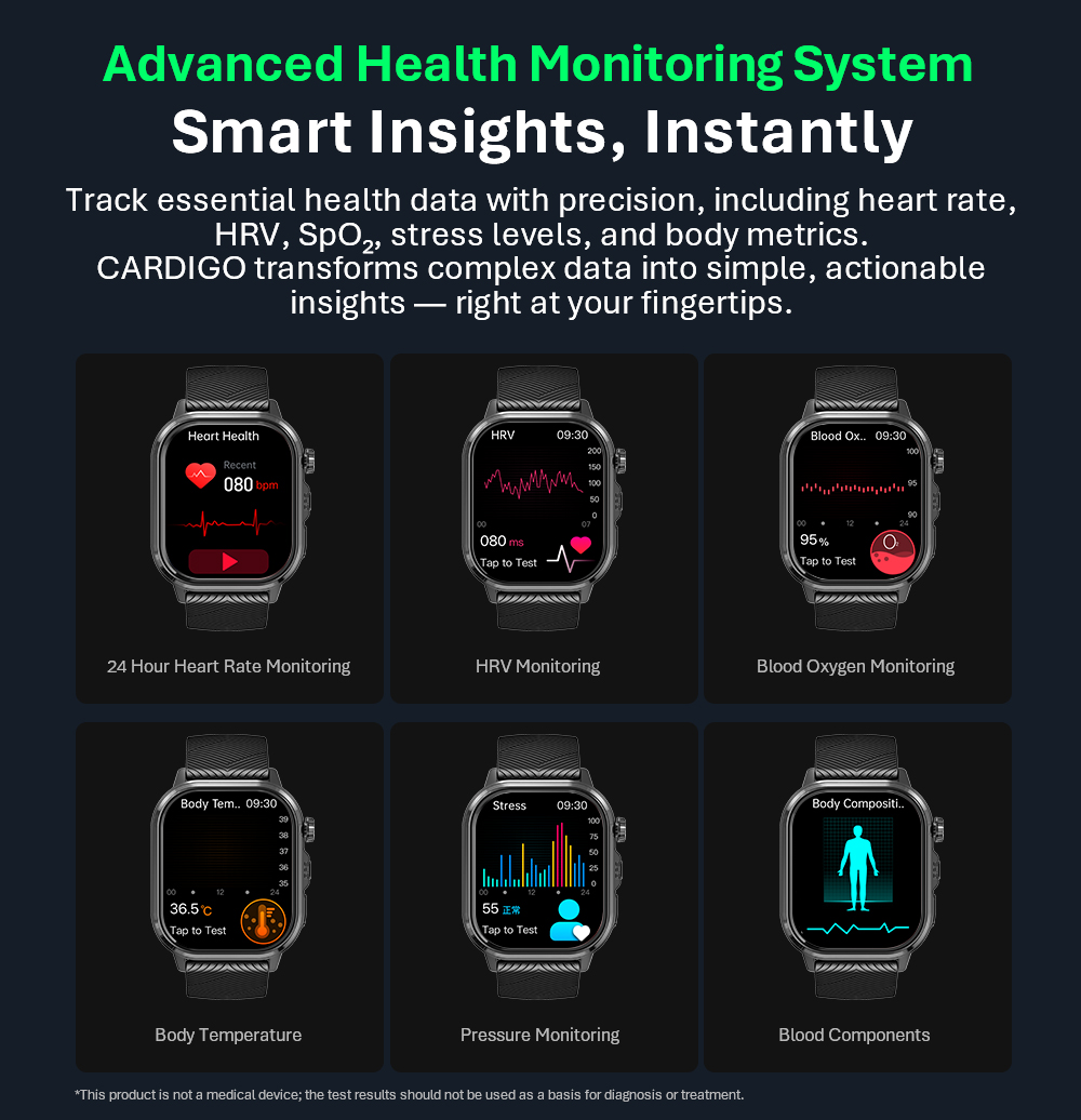 VALDUS CARDIGO Men Women ECG H - Health & Wellness Unlimited 评论和价格