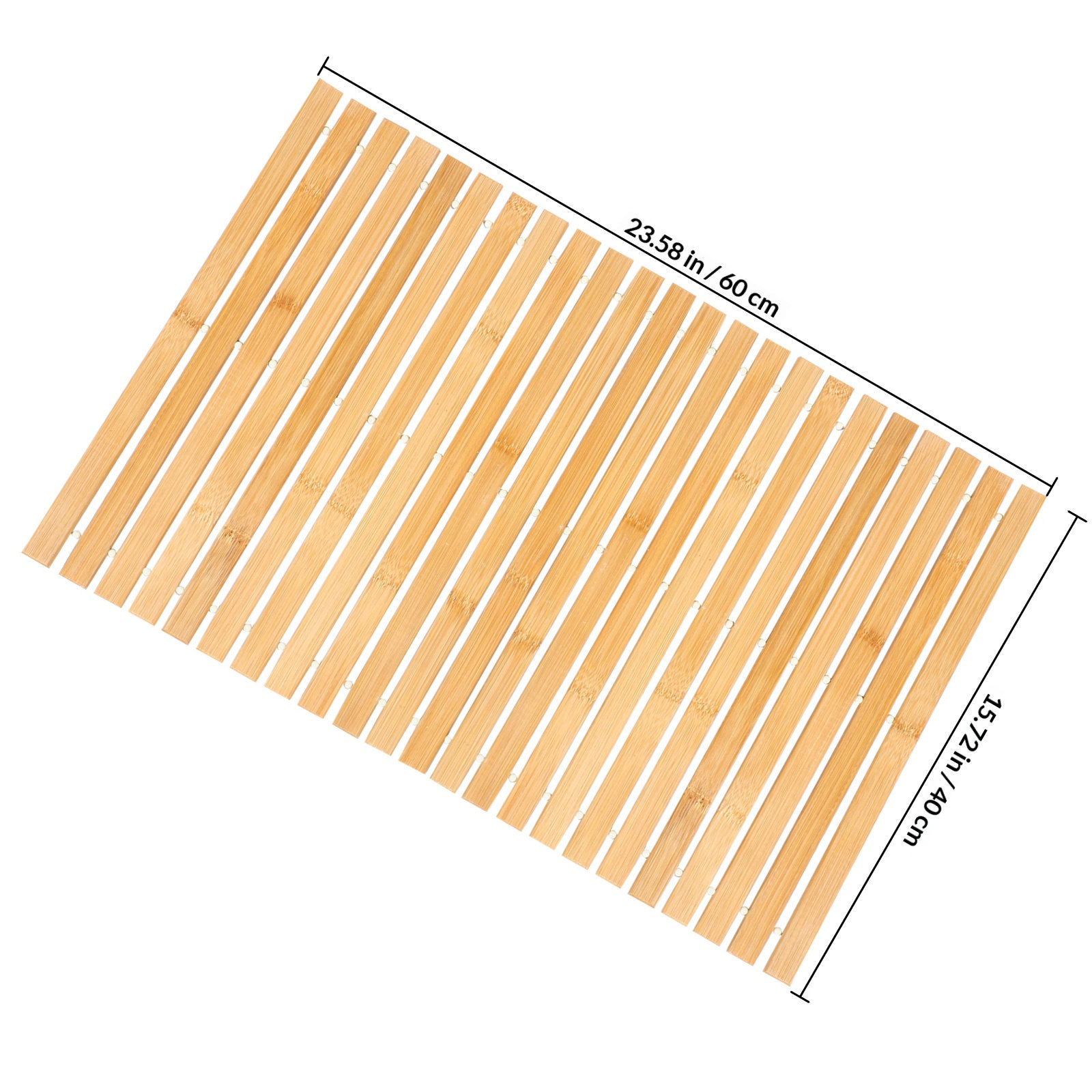 Bamboo Bath Mat Non-slip Rug A - Bamboo Bath Mat 评论和价格